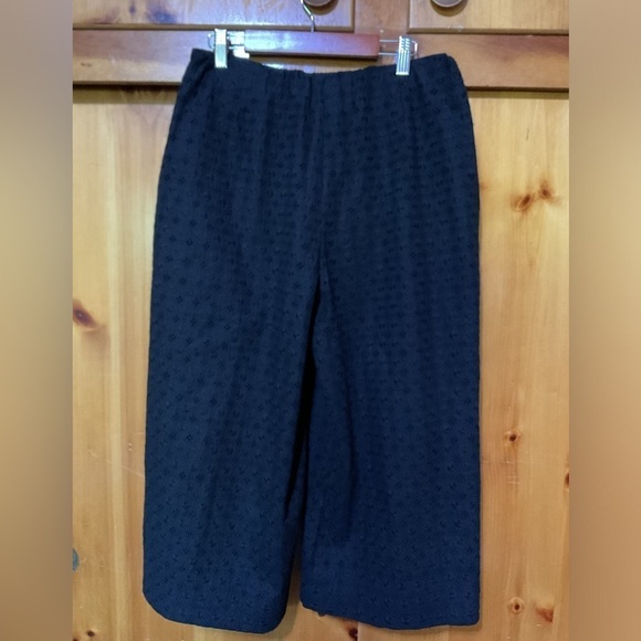 NWT DIALOGUE Style Black fully LACE SZ 8 extra wide leg, cropped pants,trendy❤️ - Picture 2 of 5